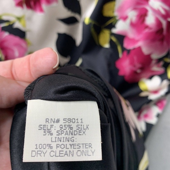 David Meister Silk Charmeuse Satin Dress Womens Sz 6 Ruched Bodice Stretch $605 - Picture 15 of 16